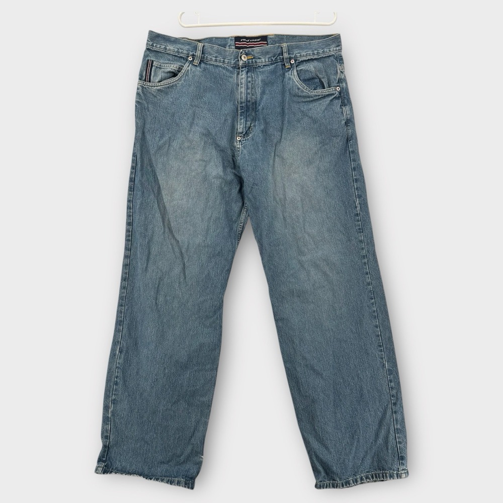 Vintage Phat Farm Baggy Jeans Mens 38x33 Loose‎ Fit Wide Leg Blue Gorpcore Y2K
